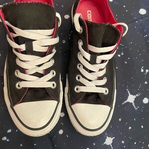 Converse Kids Black and Pink Sneakers